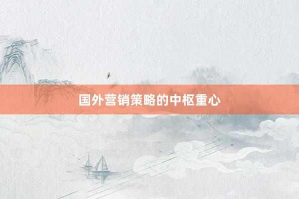 国外营销策略的中枢重心